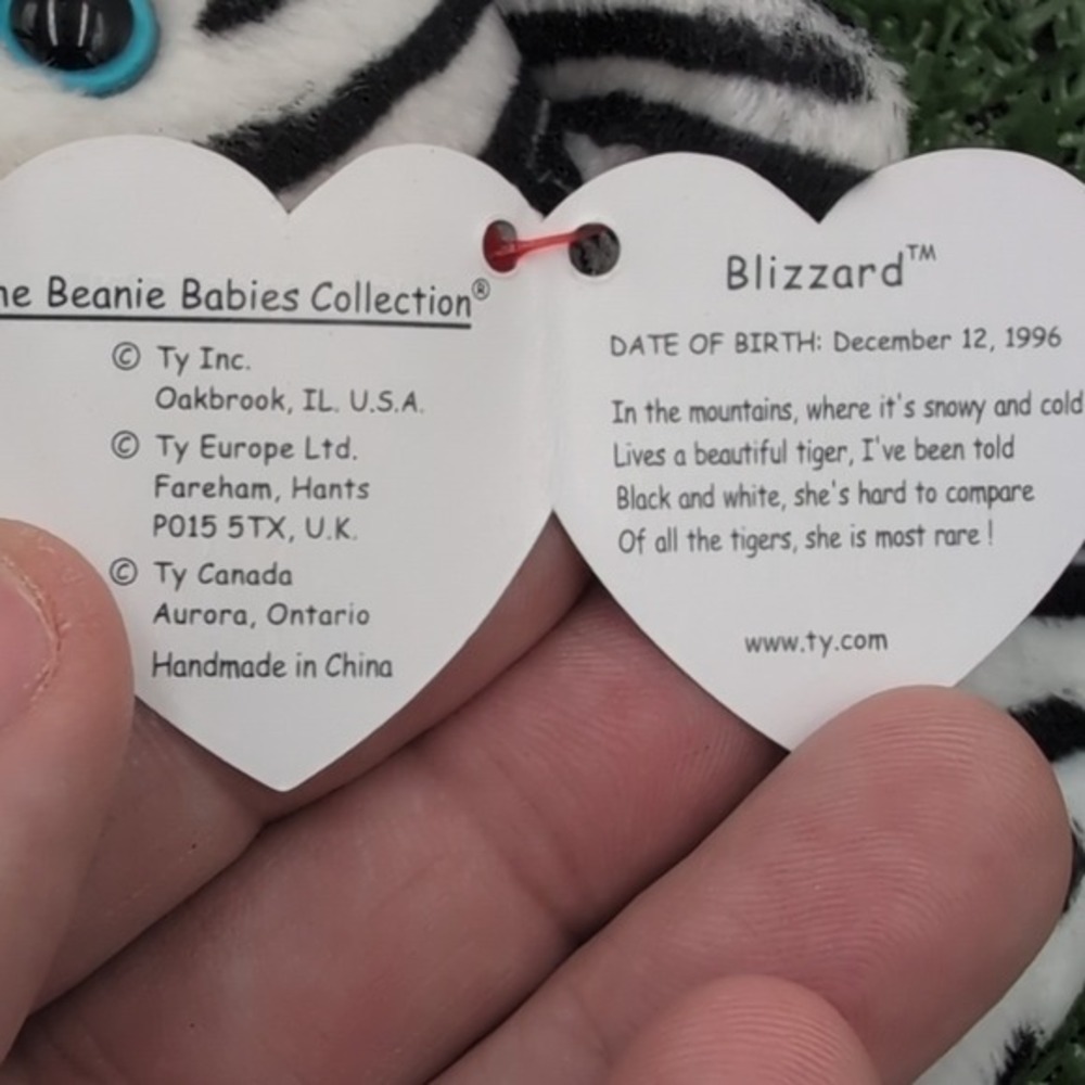 Beanie Babies Blizzard 1996 ERRORS Rare Baby Ty Retired Bear Vintage‎ - Picture 5 of 9